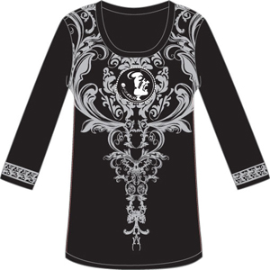 Florida State L/S Satin Trim Tunic Nightshirt