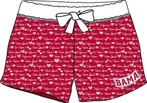 Alabama Univ Womens French Terry Print Shorts