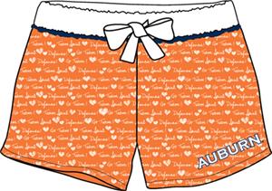 Auburn Tigers Women French Terry Print Shorts