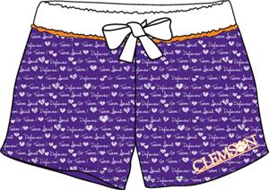 Clemson Tigers Women French Terry Print Shorts