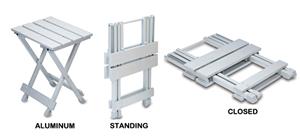 Picnic Time Portable Aluminum Seat/Side Table