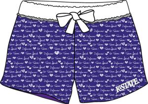 Kansas State Womens French Terry Print Shorts