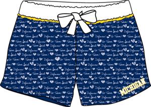 Michigan Womens French Terry Print Shorts