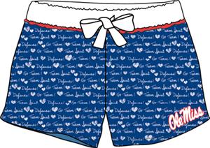 Ole Mississippi Womens French Terry Print Shorts