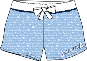 North Carolina Womens French Terry Print Shorts