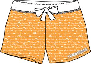 Tennessee Womens French Terry Print Shorts