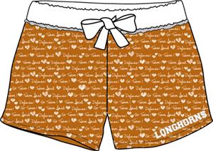Texas Longhorns Womens French Terry Print Shorts
