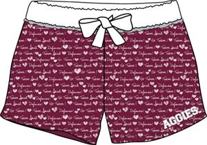 Texas A&M Aggies Womens French Terry Print Shorts