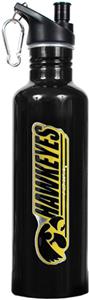 NCAA Iowa Hawkeyes Black Water Bottle