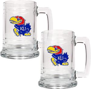 NCAA Kansas Jayhawks 15oz Glass Tankard