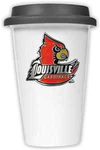 NCAA Louisville Cardinals Ceramic Cup w/Black Lid