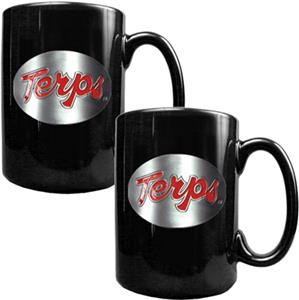 NCAA Maryland Black Ceramic Mug (Set of 2)