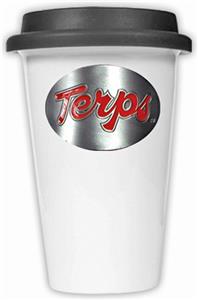 NCAA Maryland Terrapins Ceramic Cup w/Black Lid