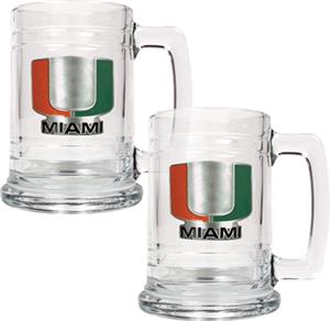 NCAA Miami Hurricanes 15oz Glass Tankard
