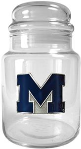 NCAA Michigan Wolverines Glass Candy Jar
