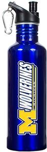 NCAA Michigan Wolverines Blue Water Bottle
