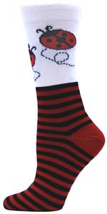 Red Lion Ms. Bug Ladybug  Athletic Crew Socks