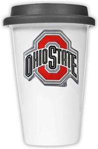 NCAA Ohio State Buckeyes Ceramic Cup w/Black Lid