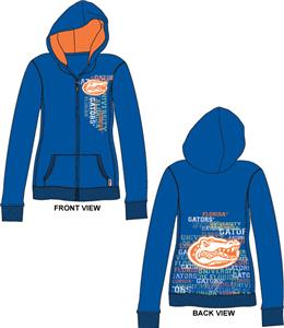 Florida Gators Womens Flocked Zip Hoody