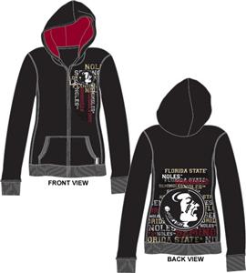 Florida State Womens Flocked Zip Hoody