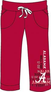 Alabama Univ Womens Flocked Drawstring Pants