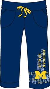 Michigan Womens Flocked Drawstring Pants