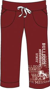 Mississippi State Womens Flocked Drawstring Pants