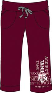 Texas A&M Aggies Womens Flocked Drawstring Pants