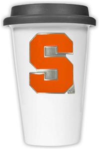 NCAA Syracuse Orange Ceramic Cup w/Black Lid