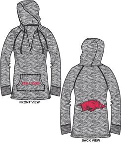 Arkansas Razorbacks Womens Burnout Pullover Hoody
