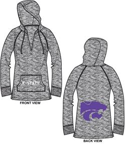 Kansas State Womens Burnout Pullover Hoody