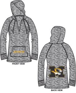 Missouri Tigers Womens Burnout Pullover Hoody