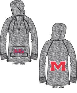 Ole Mississippi Womens Burnout Pullover Hoody