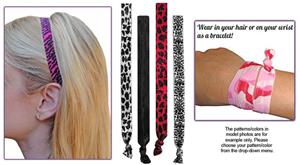 Animal Print/Damask Print Elastic Headband SET