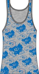 Kansas Jayhawks Womens Rhinestone Tank Top