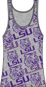 LSU Tigers Womens Rhinestone Tank Top