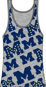 Emerson Street Michigan Womens Rhinestone Tank Top