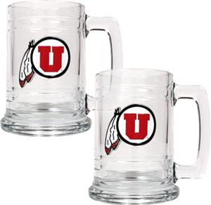 NCAA Utah Utes 15oz Glass Tankard