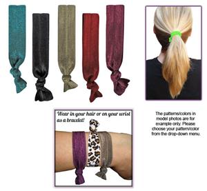Jewel Tone No-Tug Elastic Hair Ties/Bracelets SET 
