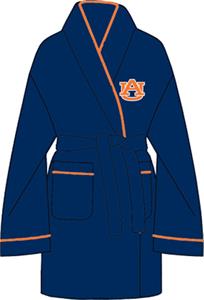 Auburn Tigers Solid Womens Fleece Bath Robe