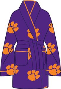 Clemson Tigers Womens Fleece Bath Robe