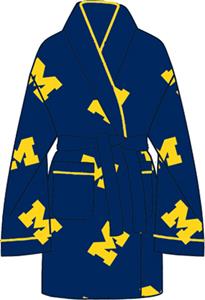 Emerson Street Michigan Womens Fleece Bath Robe