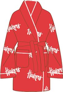 Nebraska Cornhuskers Womens Fleece Bath Robe