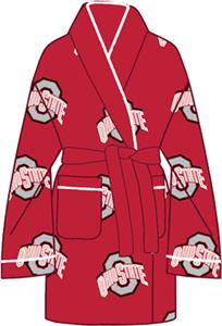 Ohio State Womens Fleece Bath Robe