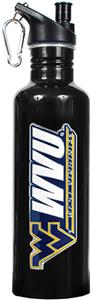 NCAA West Virginia Mountaineers Black Water Bottle