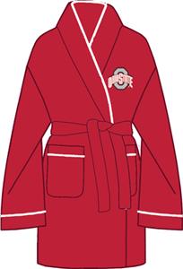 Ohio State Solid Womens Fleece Bath Robe