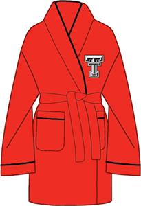 Texas Tech Solid Womens Fleece Bath Robe
