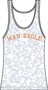 Emerson Street Auburn Womens Swirl Tank Top