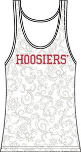 Indiana Hoosiers Womens Swirl Tank Top