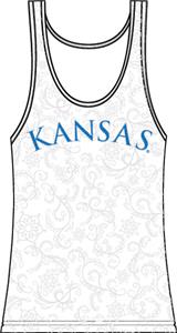 Kansas Jayhawks Womens Swirl Tank Top